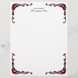 Baroque Elegance - Black Unlines Brevhuvud