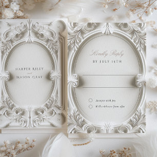 Baroque Elegance Bröllop OSA Card Inbjudningar