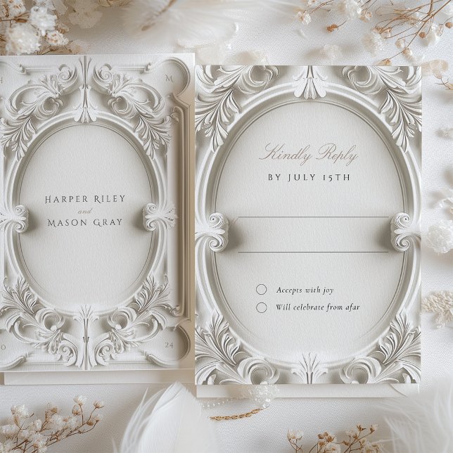 Baroque Elegance Bröllop OSA Card Inbjudningar (Skapare uppladdad)