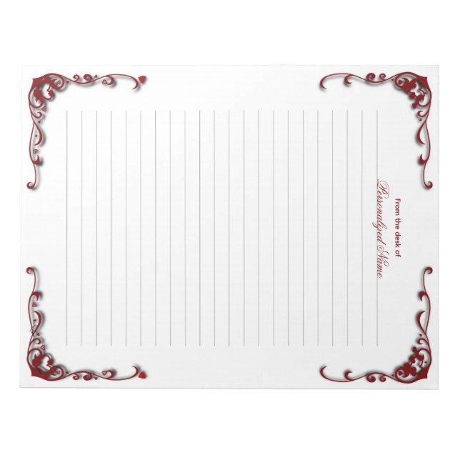 Baroque Elegance Lining Anteckningsblock (Framsida)