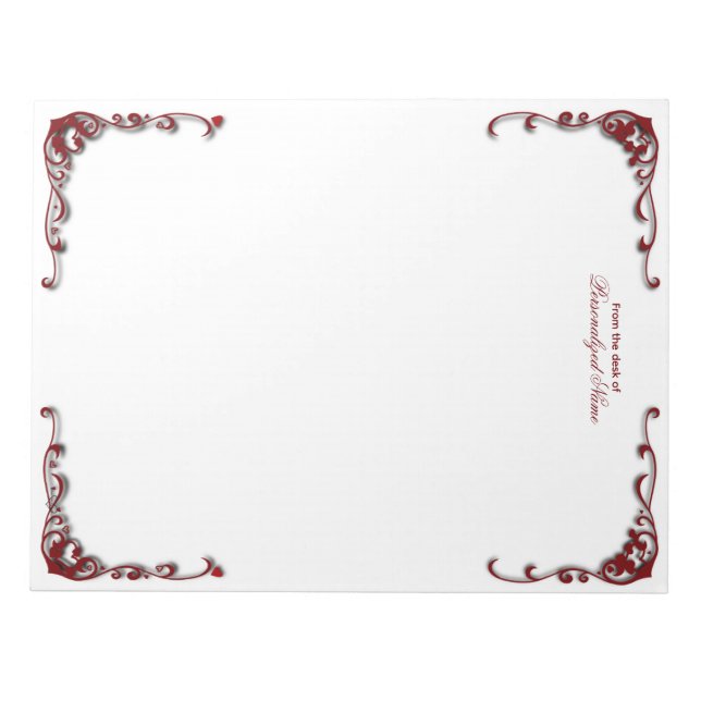Baroque Elegance Unlines Anteckningsblock (Framsida)