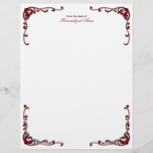 Baroque Elegance Unlines Brevhuvud (Framsida)