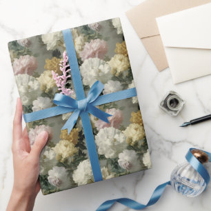 Baroque Elegant Pastel Flowers Presentpapper