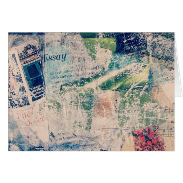 Baroque Essay Collage Hälsningskort (Framsidan Horizontal)