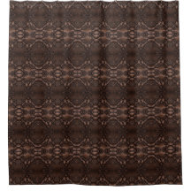 Baroque Faux Leather Brown Mönster