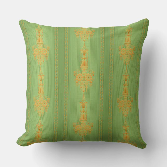 Baroque floral pattern with border V2020 Kudde (Framsida)