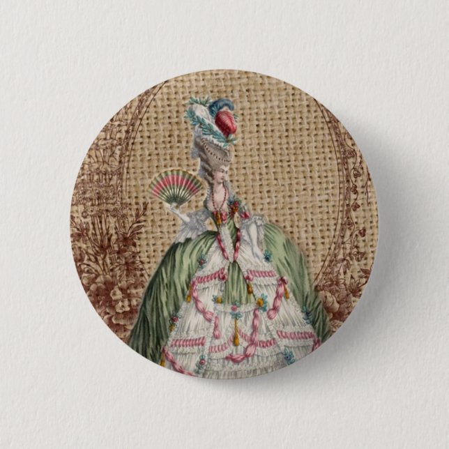 baroque fransk land burlap Marie Antoinette Knapp (Framsida)