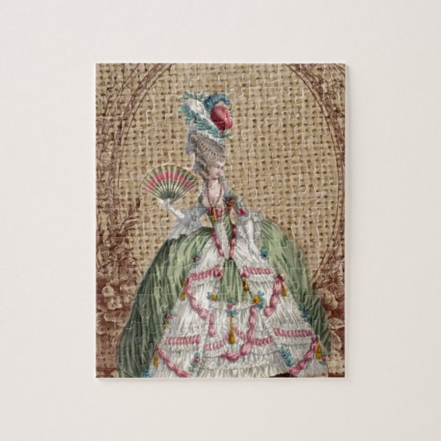 baroque fransk land burlap Marie Antoinette Pussel (Vertikal)