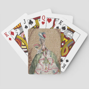 baroque fransk land burlap Marie Antoinette Spelkort