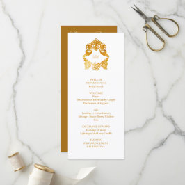 Baroque Gold Foil Bröllop Program