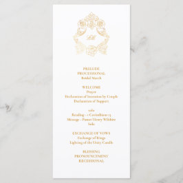 Baroque Gold Foil Bröllop Program