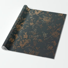 Baroque Gold Gift Wrap | Floral Presentpapper