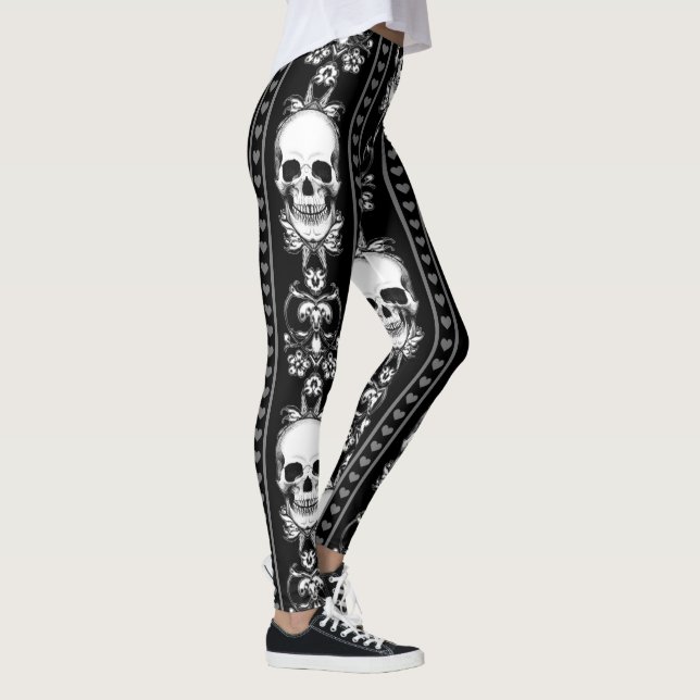 Baroque Gothic Skull Rand Leggings (Höger)