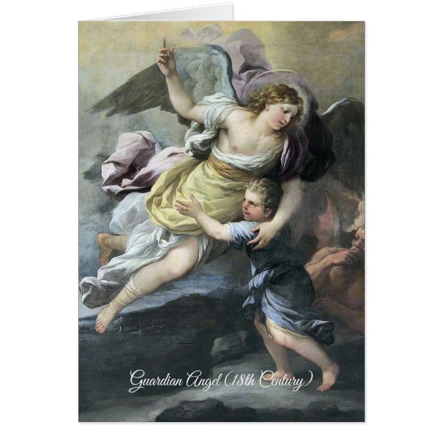 Baroque Guardian Angel Hälsningskort (Framsidan)