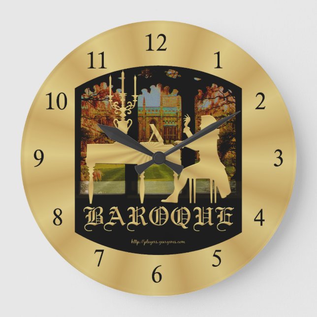 Baroque harpsichord stor klocka (Framsida)