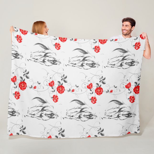 Baroque Horse Fleece Blanket (På plats)