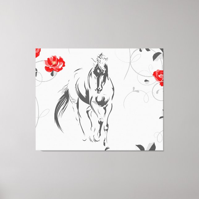 Baroque Horse Kanvastryck (Framsida)