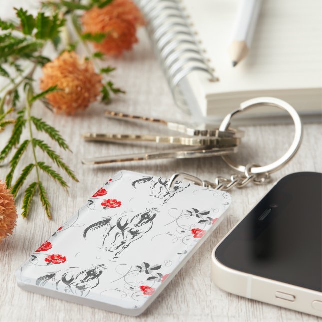 Baroque Horse Keychain (Högra Framsidan)