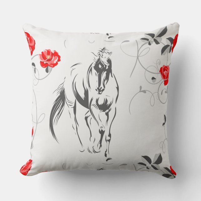Baroque Horse Pillow Kudde (Framsida)