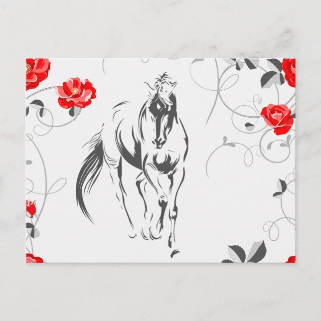 Baroque Horse Postcard Vykort (Framsida)