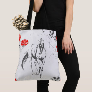 Baroque Horse Tote Bag Tygkasse