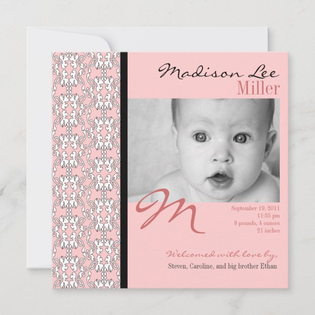 Baroque i Rosa Flicka Meddelande (Framsida)