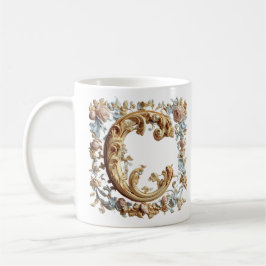 Baroque Initial 'C' Mugg för en kaffeprinsessa