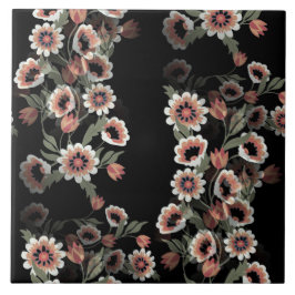 Baroque-Inspired Botanical Soft Pinks and Grönts Kakelplatta