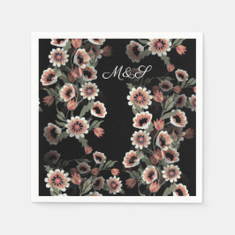 Baroque-Inspired Botanical Soft Pinks and Grönts Pappersservett