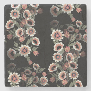 Baroque-Inspired Botanical Soft Pinks and Grönts Stenunderlägg