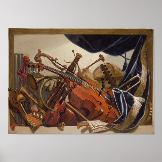 Baroque Instruments, viola da gamba, violin m.m. Poster (Framsidan)