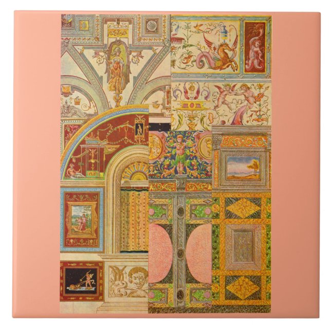 baroque Italiane motifs collage Kakelplatta (Framsidan)