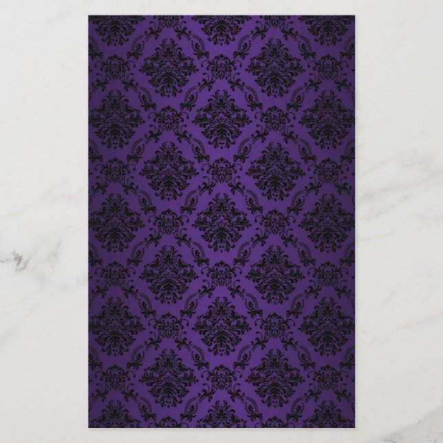 Baroque Lila Victorian Scrapbook Papper (Framsida)