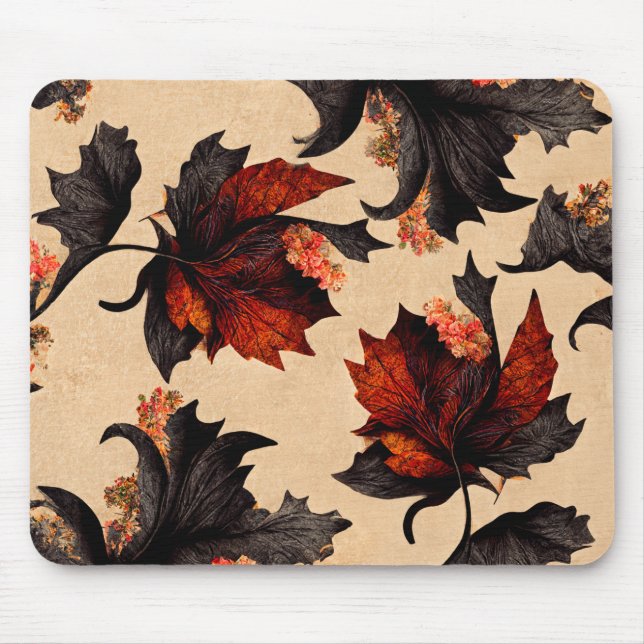 Baroque Maple Löv Mönster Musmatta (Framsidan)