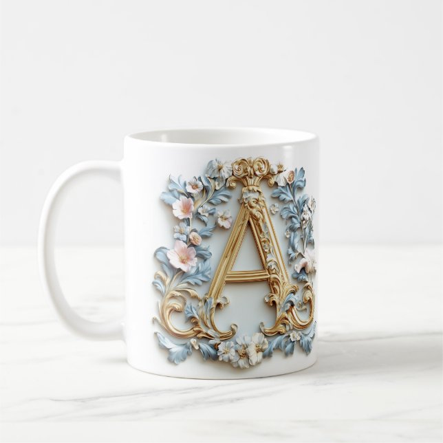 Baroque Monogram 'A' Mugg för en fransk prinsessa (Vänster)