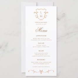 Baroque Monogram Dinner Menu