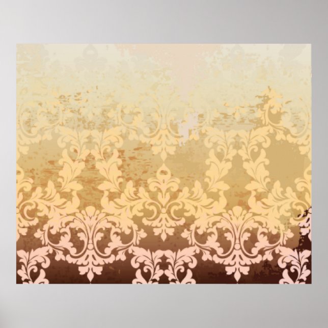 Baroque mönster vintage  poster (Framsidan)