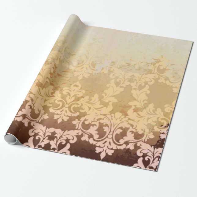 Baroque mönster vintage  presentpapper (Utrullad)