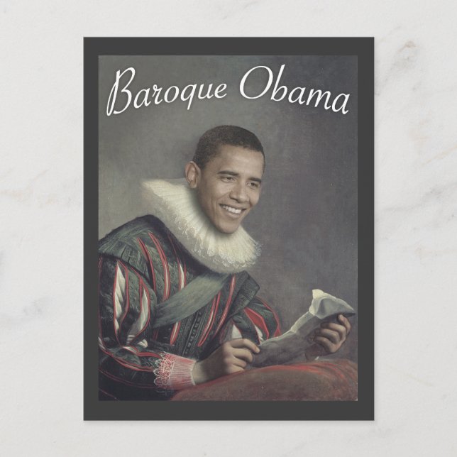 Baroque Obama Vykort (Framsida)