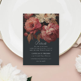 Baroque Paated Blommigt Bröllop Tilläggskort