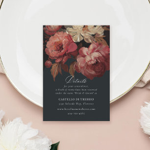 Baroque Paated Blommigt Bröllop Tilläggskort