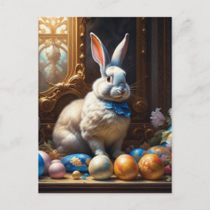 Baroque Påskhare with Eggs Vykort