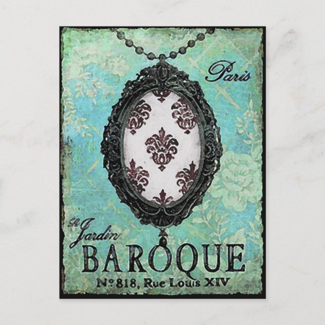 Baroque Pendant ~ vykort (Framsida)