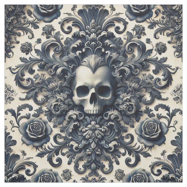 Baroque Punk - Gothic Påstående Tile Tyg (Provkarta)