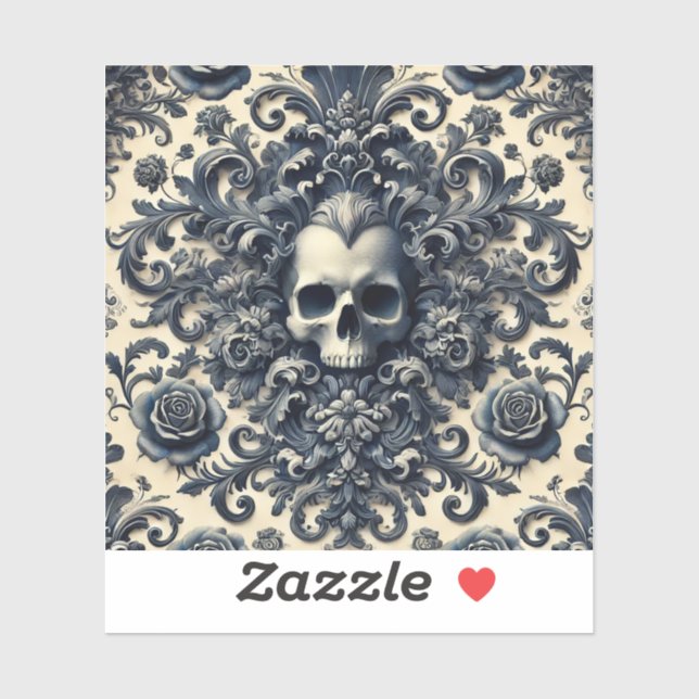 Baroque Punk - Gothic Skull Pillow Klistermärken (Ark)