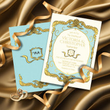 Baroque ReEmergency Faux Guld Blue Bröllop