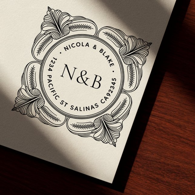 Baroque Return Address Self-Inking Stamp Självfärgande Stämpel (Skapare uppladdad)