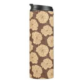 Baroque Ro på valnötsbrun - sömlös mönster.