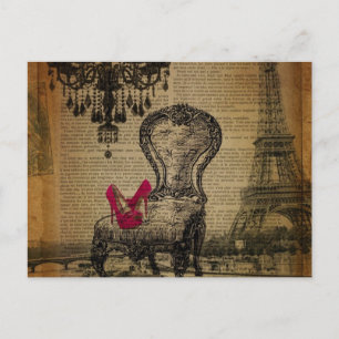 baroque rococo chandelier paris eiffel torn vykort