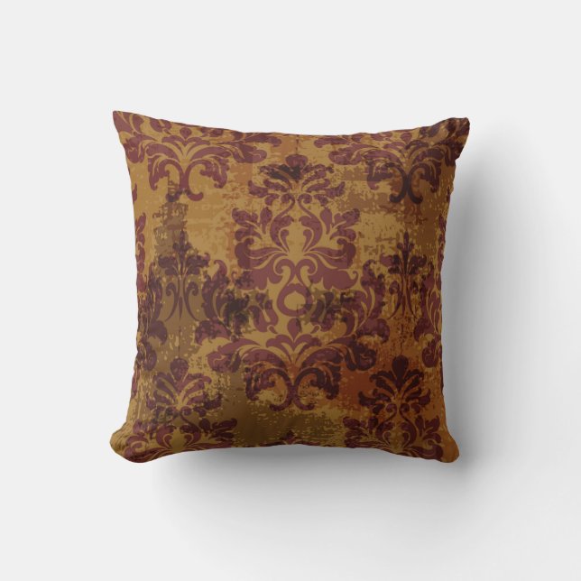 Baroque rococo sömlös mönster kudde (Framsida)